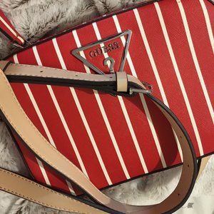 Guess Kamryn Red Stripe Crossbody New without tags